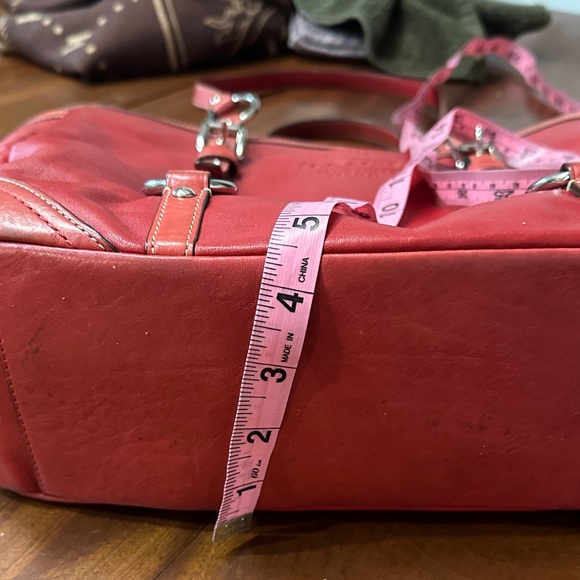 Coach Cherry Red Leather Tote 2010 East/West Gallery - Picture 9 of 16